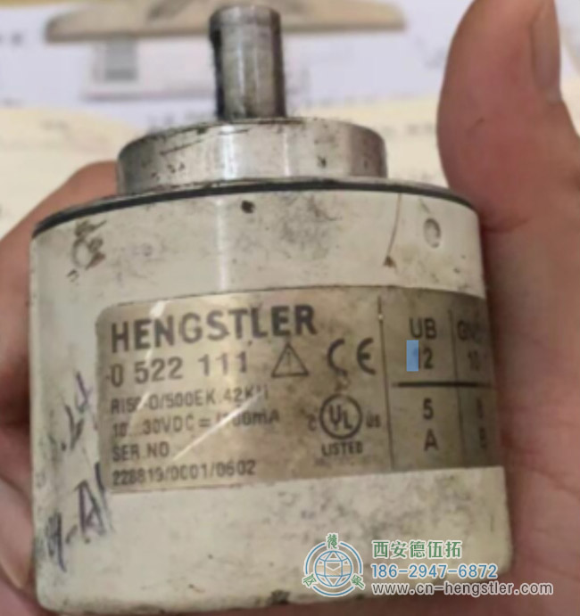 图为使用过的亨士乐RI58系列增量编码器照片