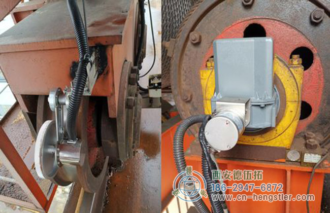 图为亨士乐编码器在龙门吊的实际应用照片