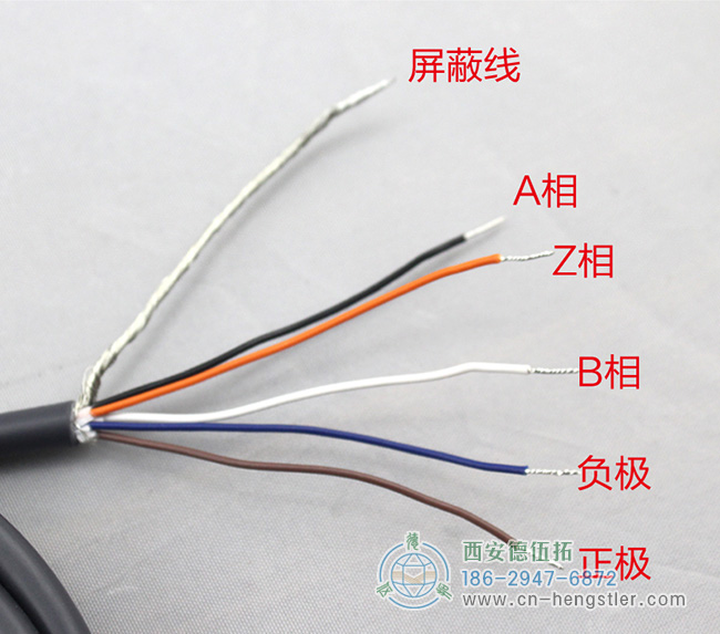 图为普通亨士乐增量编码器的接线示意图