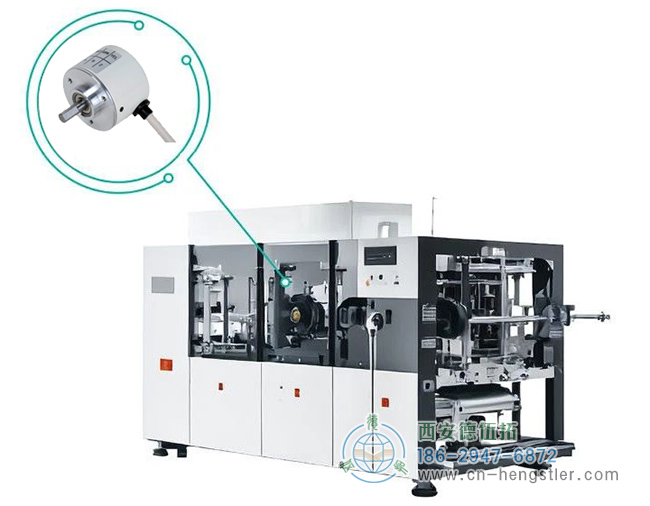 图为HENGSTLER编码器在锂电设备模切机中的应用示意图