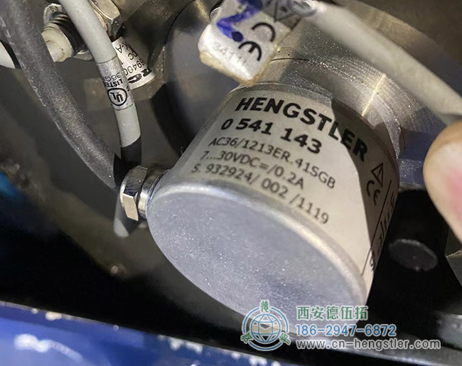 图为HENGSTLER AC36多圈绝对式编码器应用照片