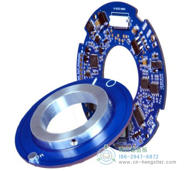 图为HENGSTLER AM64无轴承超薄绝对值编码器照片